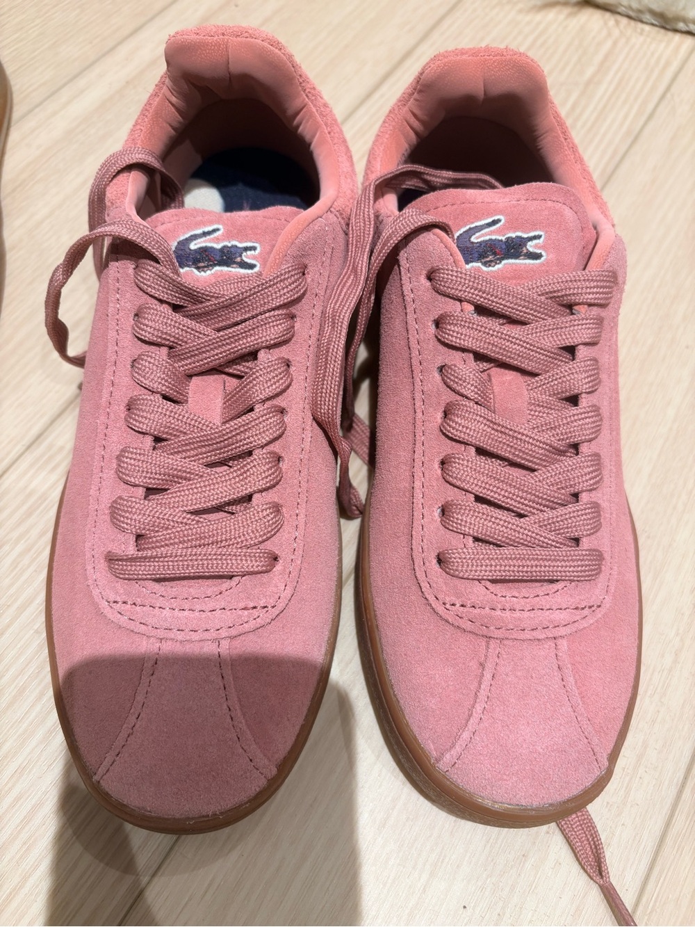 Lacoste Pink Suede Sneakers